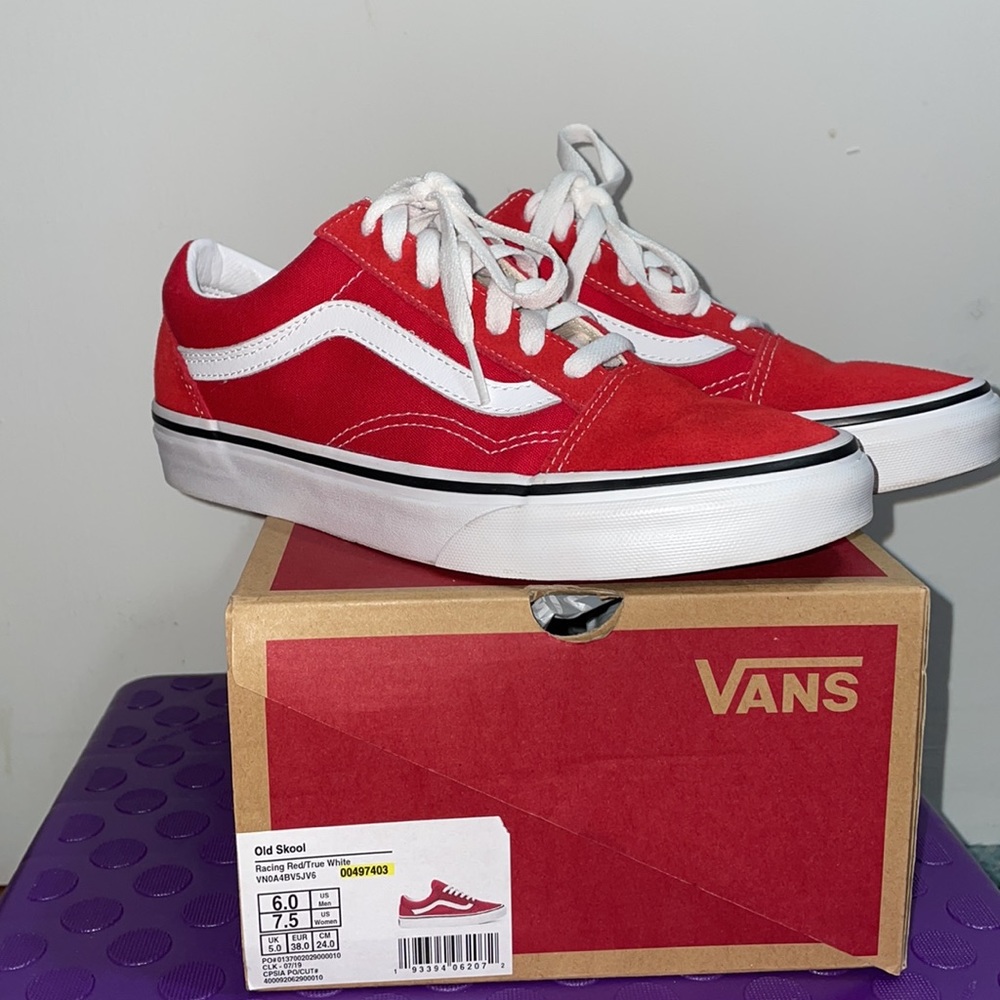 ✨Red Vans✨ - Picture 2 of 3